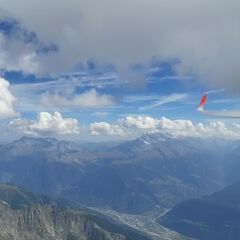 Flugwegposition um 13:26:54: Aufgenommen in der Nähe von Raron, Schweiz in 3909 Meter